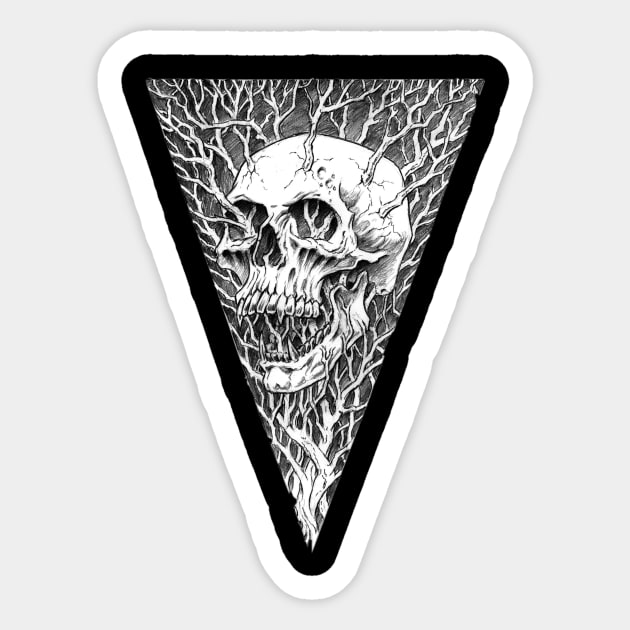 Screaming Skull Sticker by Paul_Abrams